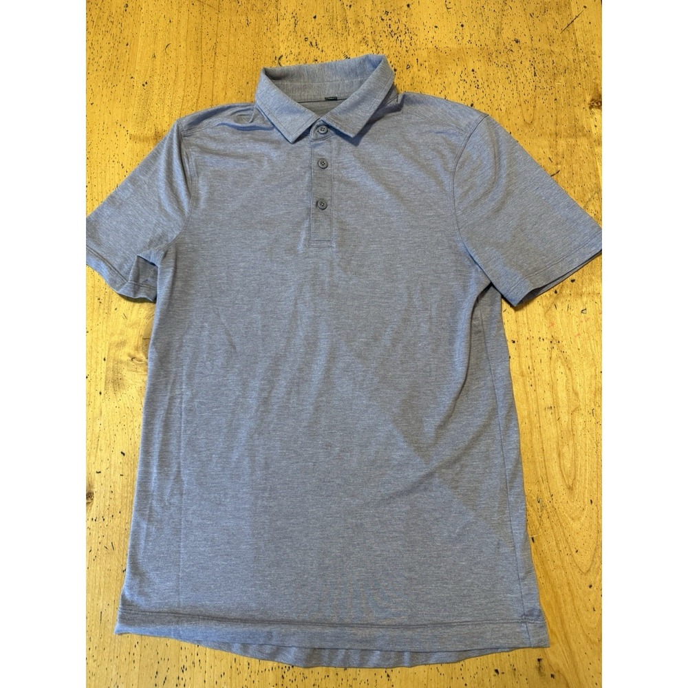 Lululemon Evolution Short Sleeve Button Front Polo Shirt Men's Small‎ Maroon